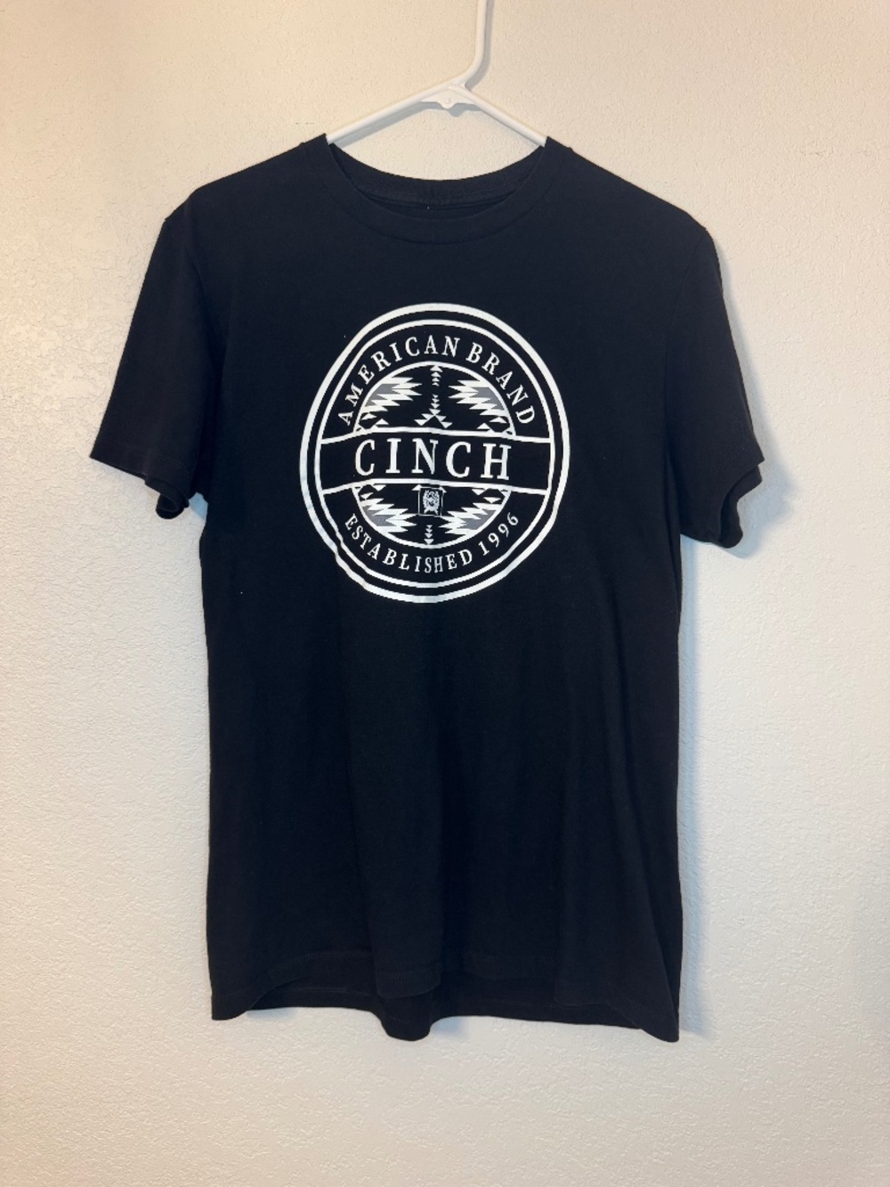 Cinch American Brand Logo Graphic Tee Mens M Black